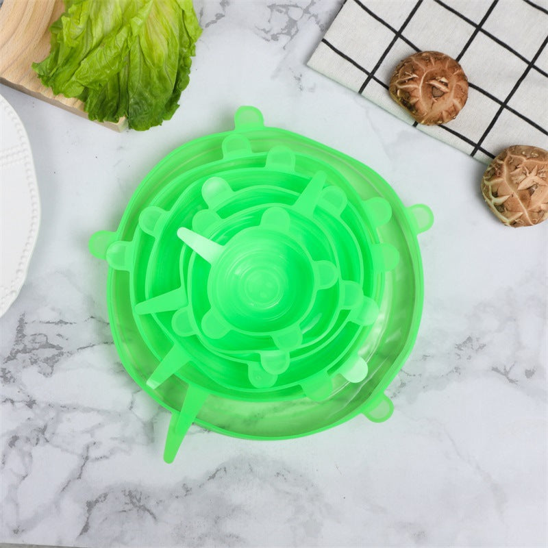 Silicone Food Storage Cover Set 6-Piece