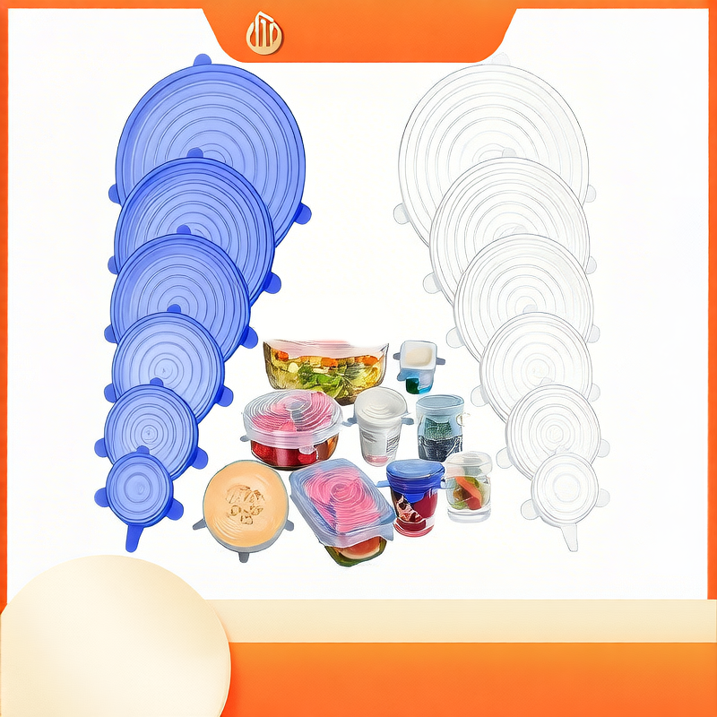 Silicone Food Storage Cover Set 6-Piece